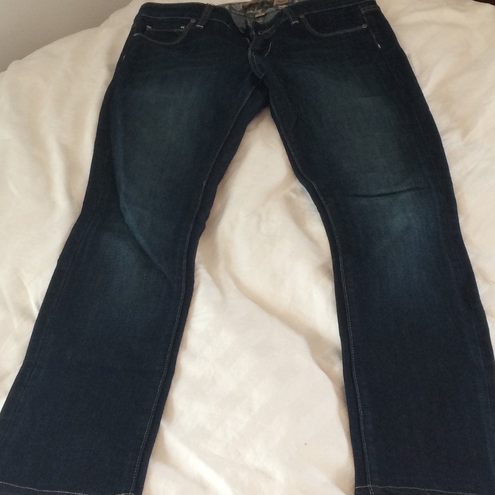 PAIGE dark denim "skyline" bootcut jeans